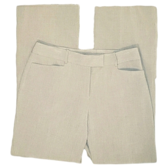 Tahari Wide Leg High Waisted Trousers Khaki Tan Hidden Closure Career Pants 10 - Picture 5 of 16